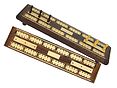 Majestic Flat Cribbage Board in Rosewood / Maple 10" - 2 Tracks