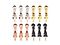 12 Metal Pegs for continuous cribbage board