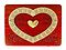 Unique Cribbage Board in Heart Shape inlaid with Bloodwood / Maple