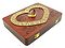 Side View of Heart Shape Cribbage Board inlaid with bloodwood