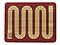3 Track Zig Zag Shape Continuous Cribbage Board in Blood wood