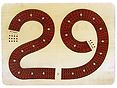 Top view of 29 digit shape continuous 4 tracks