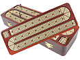 Continuous Cribbage Board 4 Tracks inlaid with Bloodwood / Maple