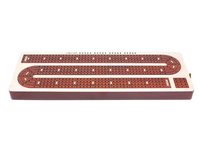 Heart Shape Cribbage Board Inlaid With Blood Wood Maple 2 Tracks