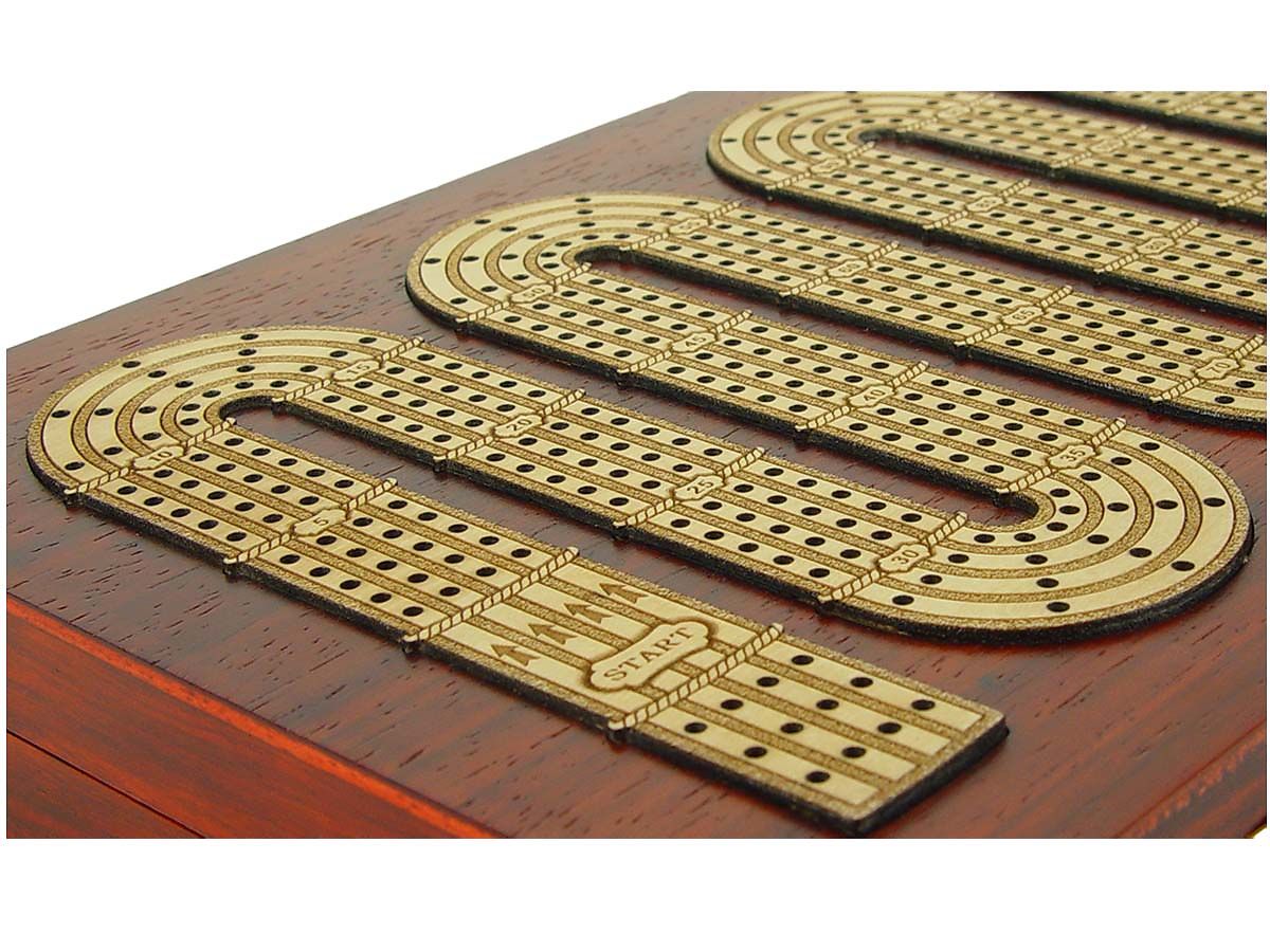  Zig Zag Shape  Continuous 4 Tracks Cribbage Board In 