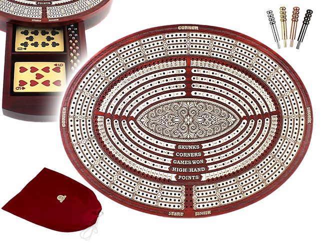 4 track cribbage board template