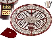 11 6 Oval Shape 4 Tracks Continuous Cribbage Board Box