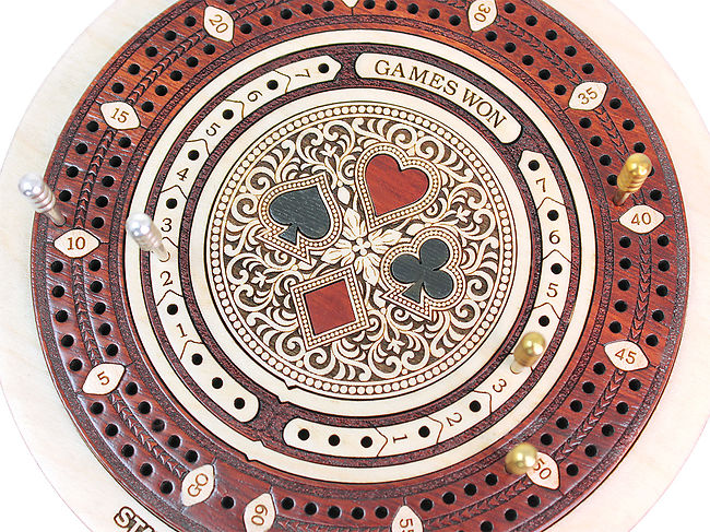 Playing Card Symbol Suits 2 Track 60 Points 5 5 Inch Round Travel ...